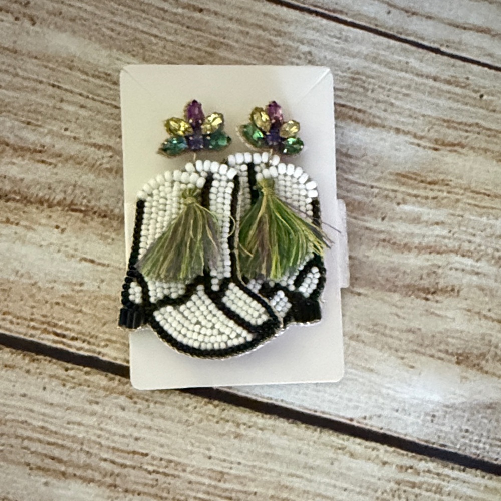 Elegant Beaded Tassel Earrings